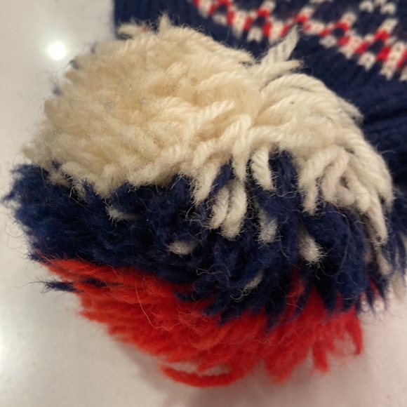 Vtg Dale Of Norway Fair Isle Knit Wool Pompom Hat - Picture 3 of 5